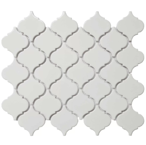 White Bright Lantern Mosaic - porcelain tile